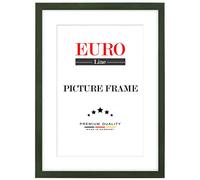 EUROLine35 Cadre photo en bois 41 x 53 cm sur mesure - couleur: Vert essuyé | taille sélectionnable | avec verre acrylique antireflet | Cadre pour photo | Affiches | puzzle