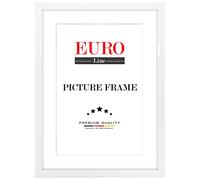 EUROLine35 Cadre photo en bois 55 x 89 cm sur mesure - couleur: Blanc brillant | taille sélectionnable | avec verre acrylique antireflet | Cadre pour photo | Affiches | puzzle