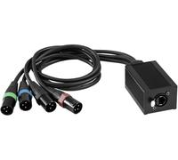 EuroLite DNK-1 DMX Cordon [1x RJ45 femelle - 4x XLR mâle 3 pôles]
