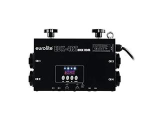 Eurolite EDX-4RT Variateur Pack DMX 4 canaux 3680 W 16 A + 4 Prises Schuko + Fixation Truss
