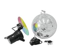 Eurolite Zrcadlová koule 30cm s motorkem a reflektorem