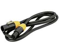 Eurolite IP T-Con XLR Câble de liaison [1x XLR mâle - 1x XLR femelle] 3 m noir/orange