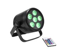 EUROLITE LED-Party-Spot PAR 6 QCL, accu, RGBW, noir