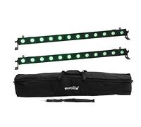 EUROLITE Set 2x LED BAR-12 QCL RGB+UV Bar + Soft-Bag