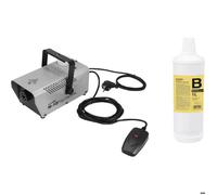 Eurolite N-10 silber + B2D Basic Set machine à brouillard avec télécommande filaire, avec indicateur du niveau de rempl
