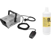 Eurolite N-10 silber + B2D Basic Set machine à brouillard avec télécommande filaire, avec indicateur du niveau de remplissage