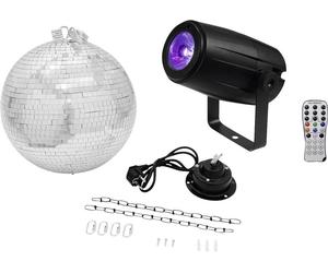 EuroLite neu LED Set de boule à facettes avec moteur, avec éclairage LED 30 cm