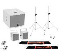 Eurolite OMNITRONIC Molly 2.1 Système Actif Sub + 2 Top + Accessoires Blanc