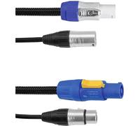 EuroLite Power-Hybrid DMX Câble de liaison [1x XLR mâle 3 pôles - 1x XLR mâle 3 pôles] 1.5 m