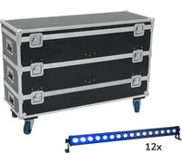 EUROLITE Set 12x LED IP T-Bar 16 QCL bar + valise à roulettes