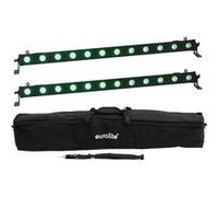 EUROLITE Set 2x barre led-12 qcl rgb+barre uv + sac souple