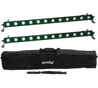 EUROLITE Set 2x LED BAR-12 QCL RGB+UV Barre + Soft-Bag
