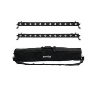 EUROLITE Set 2x LED BAR-12 QCL RGBA + Soft Bag