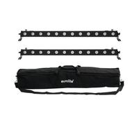 EUROLITE Set 2x LED BAR-12 QCL RGBW + Soft Bag