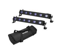EUROLITE Set 2x LED BAR-6 QCL RGB+UV Bar + Soft-Bag