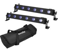 EUROLITE Set 2x LED BAR-6 QCL RGB+UV Barre + Soft-Bag