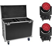 EUROLITE Set 2x LED IP TMH-H760 + étui avec roulettes