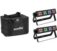 EUROLITE Set 2x LED Silent Bar 16x4W RGB/WW + Soft-Bag