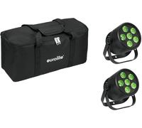 EUROLITE Set 2x LED Silent Par 6 Q loor sw + Soft-Bag (20000964)
