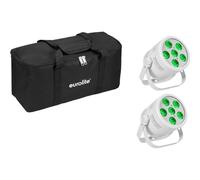 EUROLITE Set 2x LED Silent Par 6 Q loor ws + Soft-Bag (20000965)