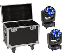 EUROLITE Set 2x LED TMH-H240 Beam/Wash/Flower effect + Case