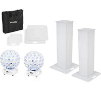 EUROLITE Set 2x Stage Stand 100cm + 2x LED B-40 effet de faisceau blanc