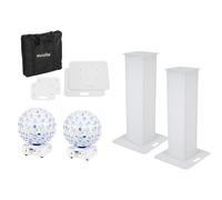 EUROLITE Set 2x Stage Stand 100cm + 2x LED B-40 HCL Beam Effect white