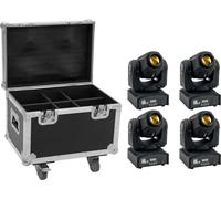 Eurolite Set 4 x LED TMH-17 Spot + Case avec roulettes