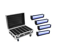 EUROLITE Set 4x AKKU Bar-6 Glow QCL + Case with charging function