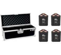 EUROLITE Set 4x AKKU TL-3 QCL RGB+UV Trusslight + Case