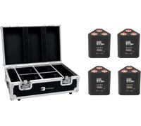 EUROLITE Set 4x AKKU TL-3 QCL RGB+UV Trusslight + Case avec fonction de charge (20000854)