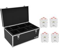 EUROLITE Set 4x AKKU TL-3 TCL blanc + Case TDV-1