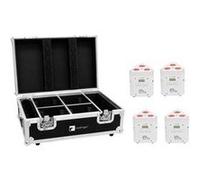 Eurolite set 4x akku tl-3 tcl blanc + étui avec fonction de charge