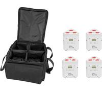 EUROLITE Set 4x AKKU TL-3 TCL blanc + SB-4 Soft-Bag