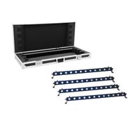 EUROLITE Set 4x LED BAR-12 QCL RGB+UV Bar + Case