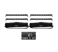 EUROLITE Set 4x LED BAR-12 QCL RGBW + 2x Soft Bags + Controller