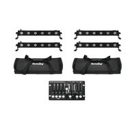 EUROLITE Set 4x LED BAR-6 QCL RGBW + 2x Soft Bag + Controller