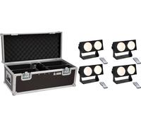 EUROLITE Set 4x LED CBB-2 COB WW Barre + Case
