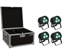 EUROLITE Set 4x LED IP PAR 3x8W QCL Spot + Case