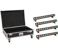 EUROLITE Set 4x LED IP T-PIX 12 HCL Barre + Case avec roulettes