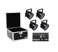 EUROLITE Set 4x LED PAR-56 Q k + Case + Controller