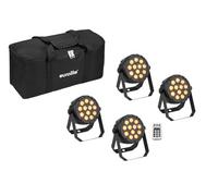Eurolite Set 4x LED PARty Spot Silent RGB/WW mit Softbag - Spot de sol PAR à LED