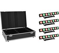 EUROLITE Set 4x LED PMB-8 COB QCL 30W Barre + Case