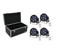 EUROLITE Set 4x LED SLS-603 TCL UV Floor + Case TDV-1