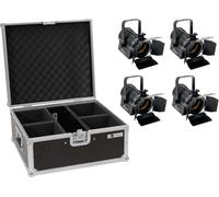 EUROLITE Set 4x LED THA-20PC TRC Theater-Spot sw + Case