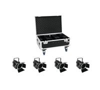 EUROLITE Set 4x LED THA-40PC bk + Case