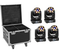 EUROLITE Set 4x LED TMH-H90 + étui avec roulettes