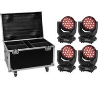 EUROLITE Set 4x LED TMH-X4 + étui avec roulettes