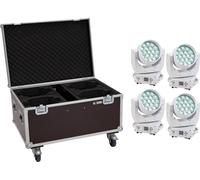 EUROLITE Set 4x LED TMH-X4 Moving-Head Wash Zoom ws + EU Case avec roulettes