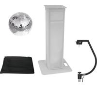 EUROLITE Set boule miroir 30cm avec Stage Stand variable + Cover noir